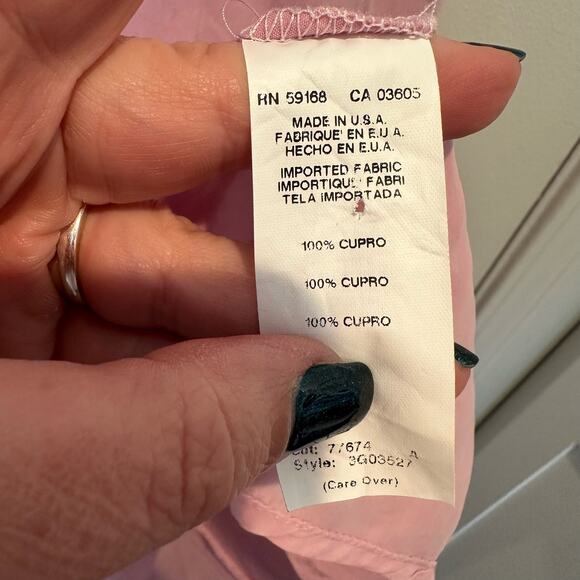 R.G. Kane Coastal Alexandria Pink Midi Button Down Front Shirt Dress Medium - Picture 11 of 12